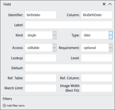 Date field